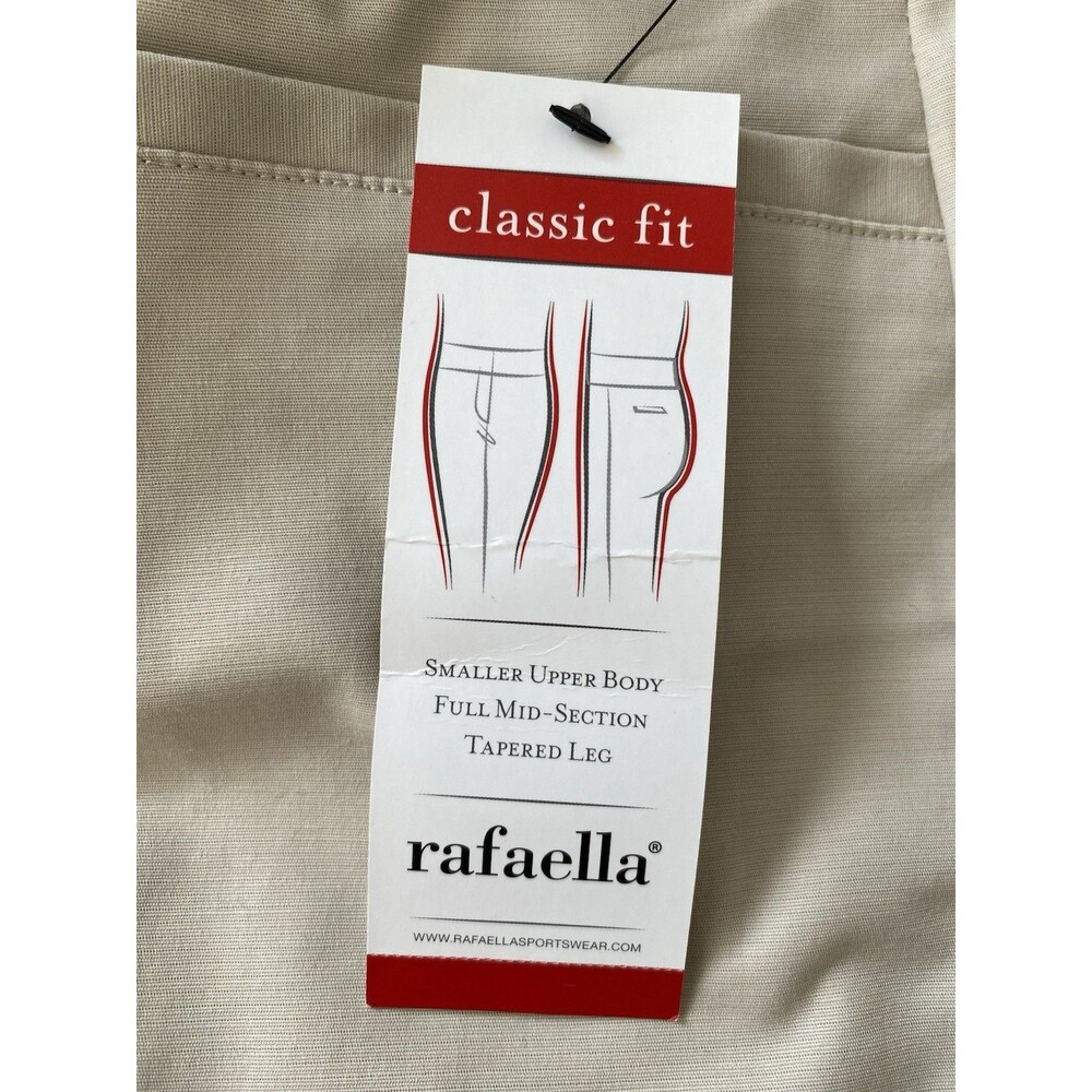 New RAFAELLA Women’s Beige Classic Fit Dress Ankle Pants Size 8 Cotton Blend - Picture 7 of 10